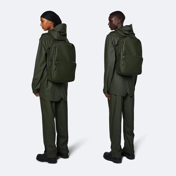 RAINS | Waterproof Minimalist Functional 1284 Field Backpack in Hunter Green - Picture 1 of 15